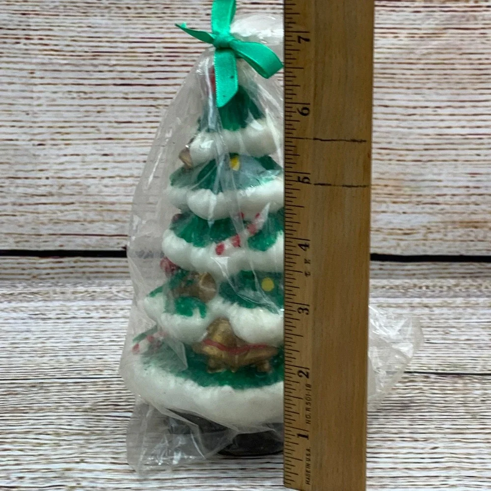 Vintage K-mart Christmas Tree Figurine Candle‎ Holiday Decoration 1980s Sealed